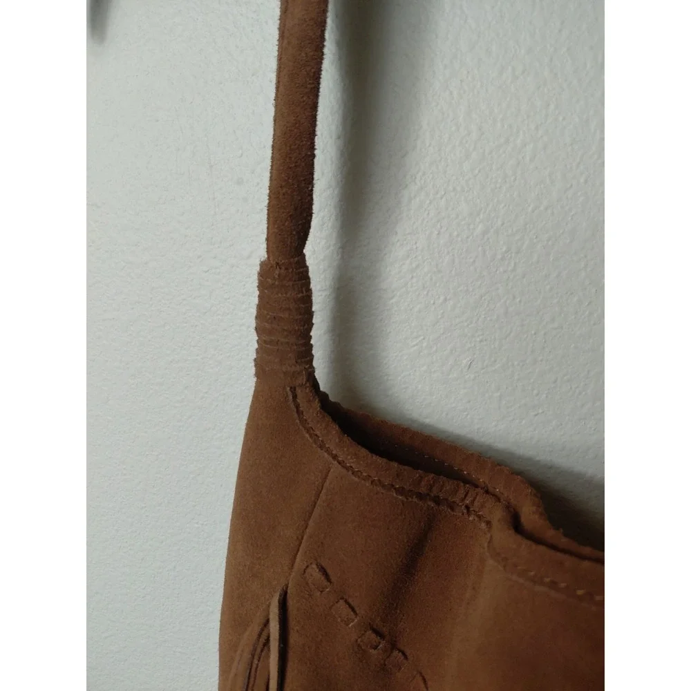 Margot Guanine Leather Crossbody Bag Brown Bill Tassel Boho Y2k LagenLook‎